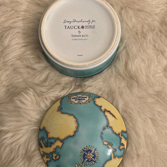 Tiffany & Co "World Discovery" World Trinket Dish Designed Tauck Copyright 2000 - Picture 8 of 8